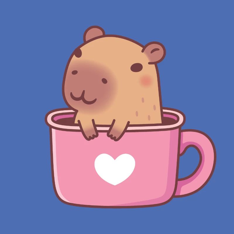 Süßes Capybara in einer Tasse