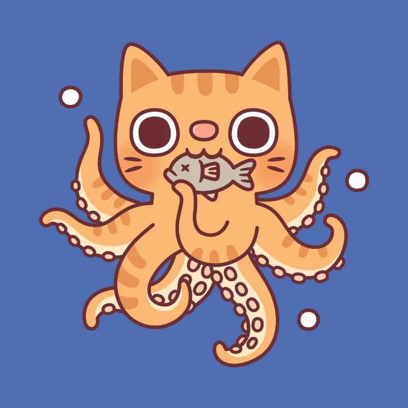 Cute Octopus Cat Funny