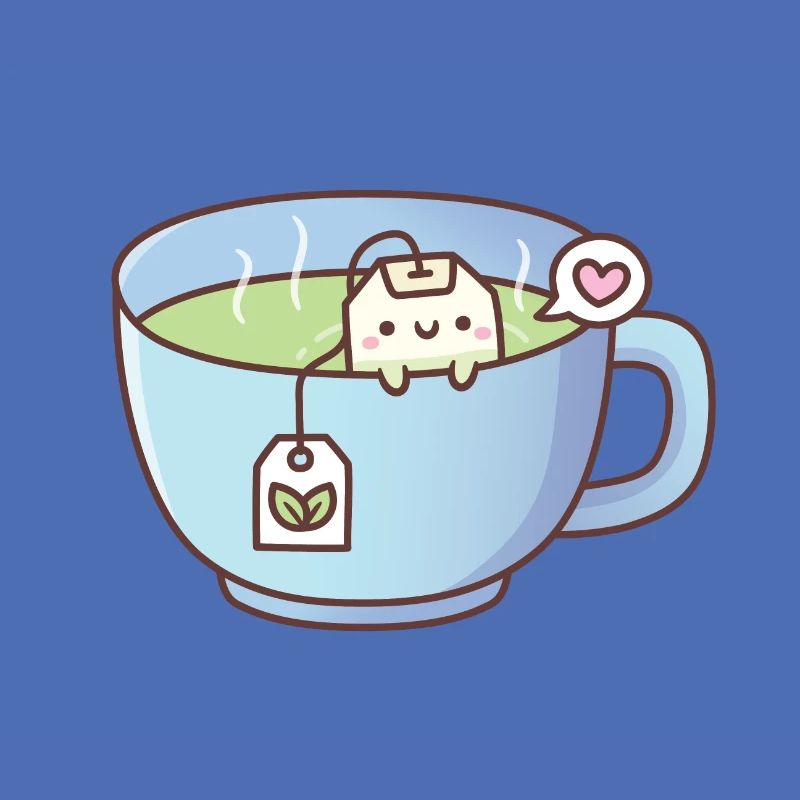Cute Tea Bag In A Teacup Doodle