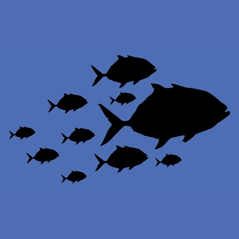 fish piranha silhouette fish