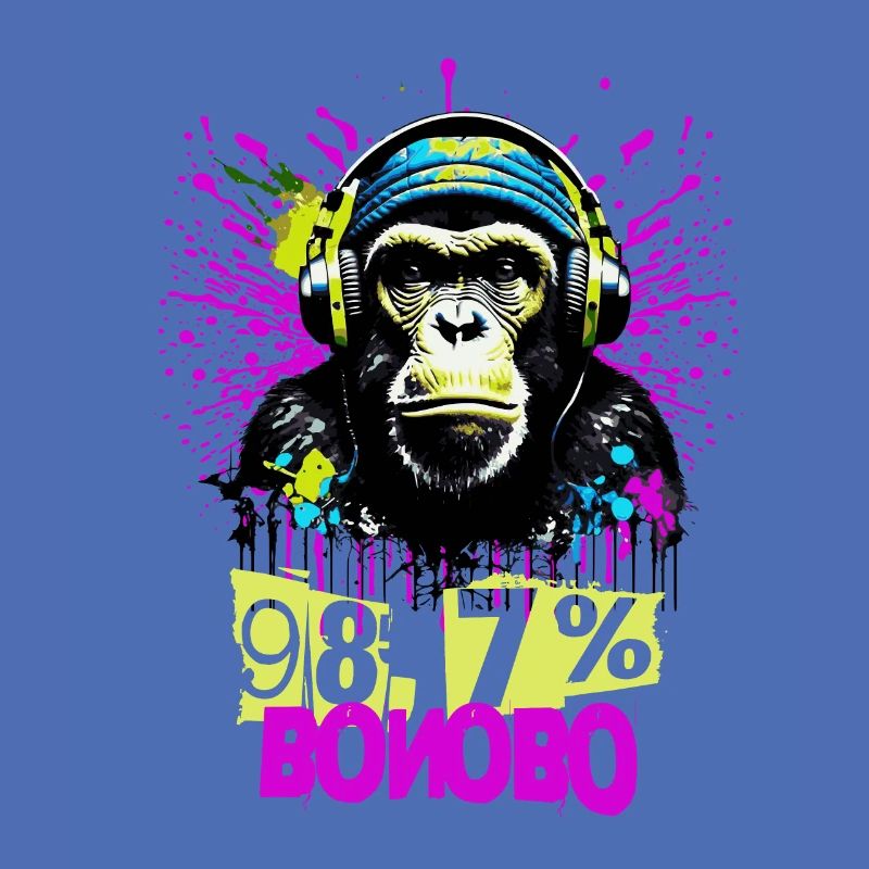 98,7 Bonobo Evolution Schimpanse Tee
