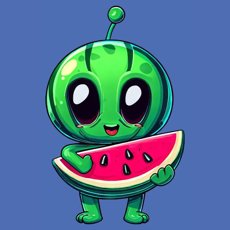 L’extraterrestre vert rencontre la pastèque juteuse