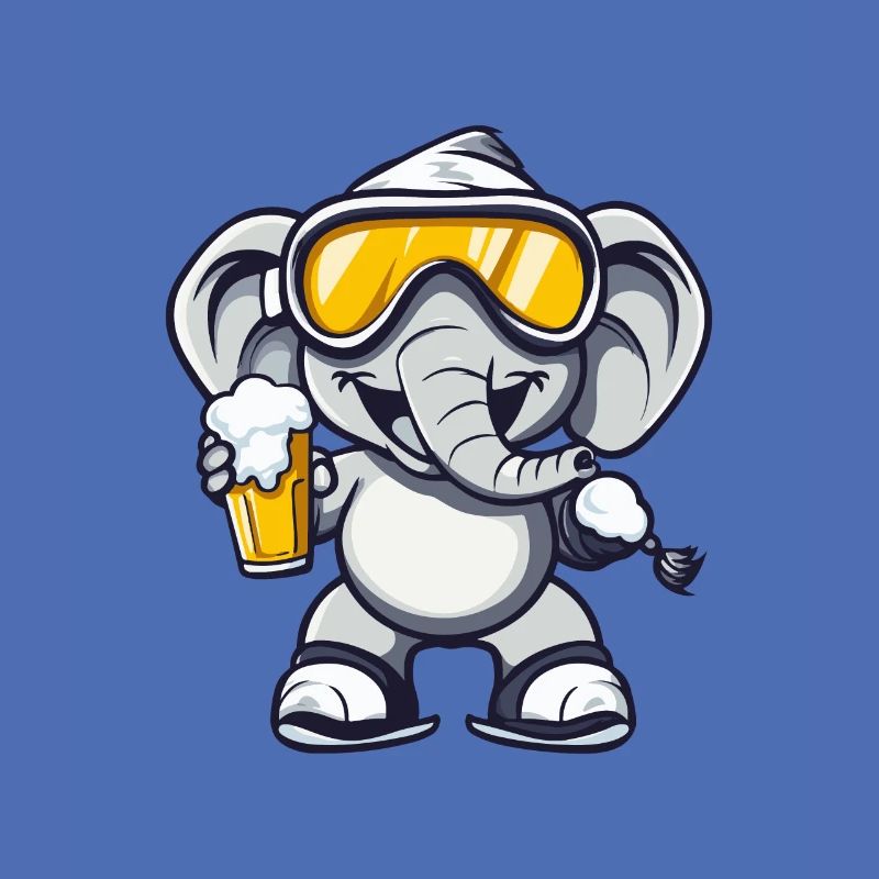 Elefant Ski Bier
