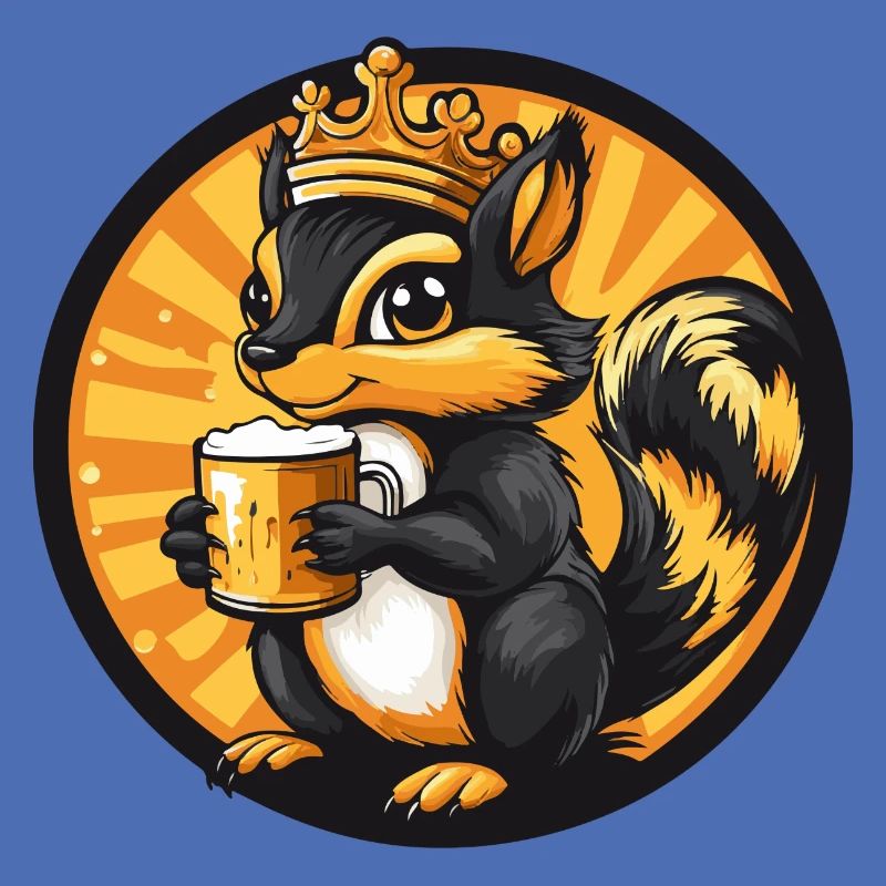 Eichhörnchen Bier Comic