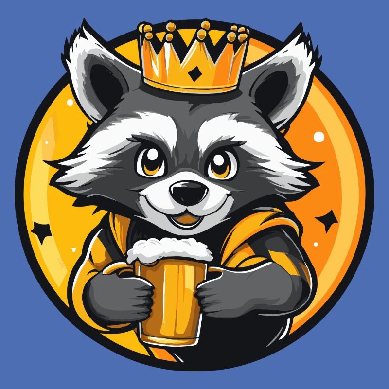 Waschbär Bier Comic