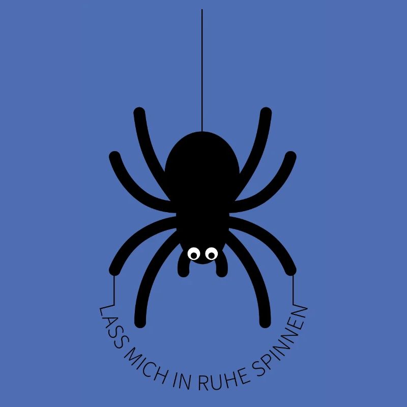 Spinne mit Spruch