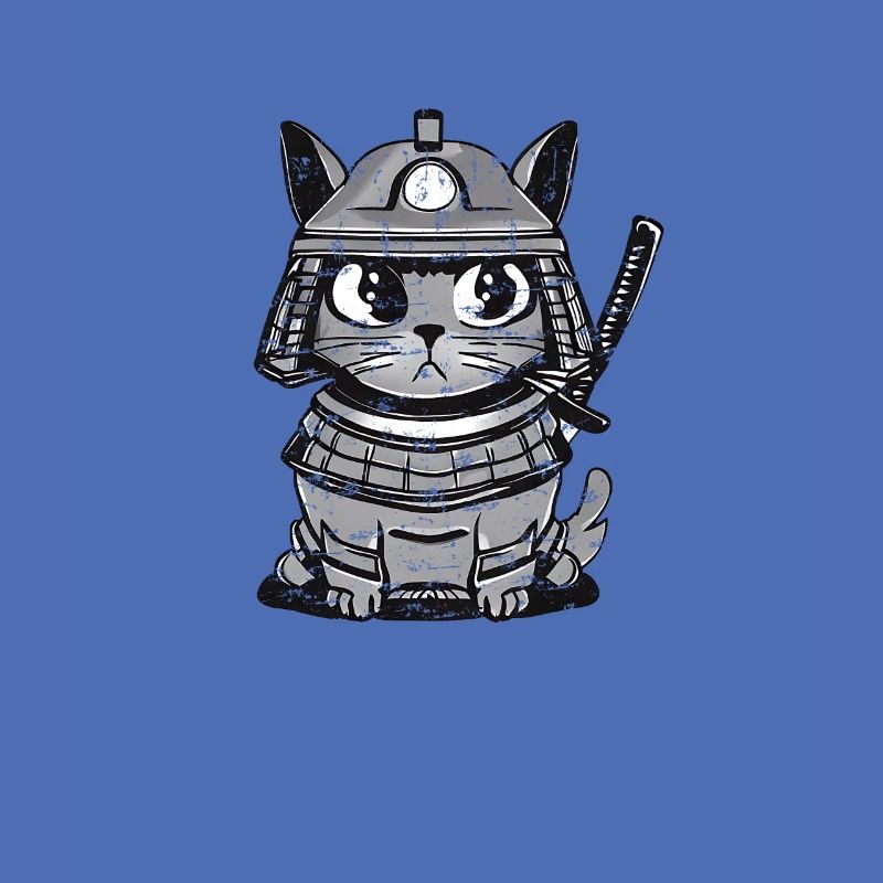 Cat Cat Samurai Japon Katana Épée