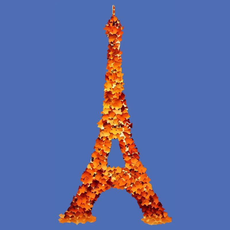 Automne à Paris Eiffenturm feuillage feuilles colorées