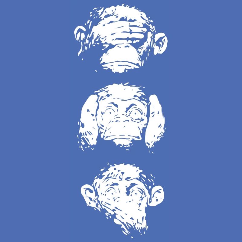 Three monkey memes - white