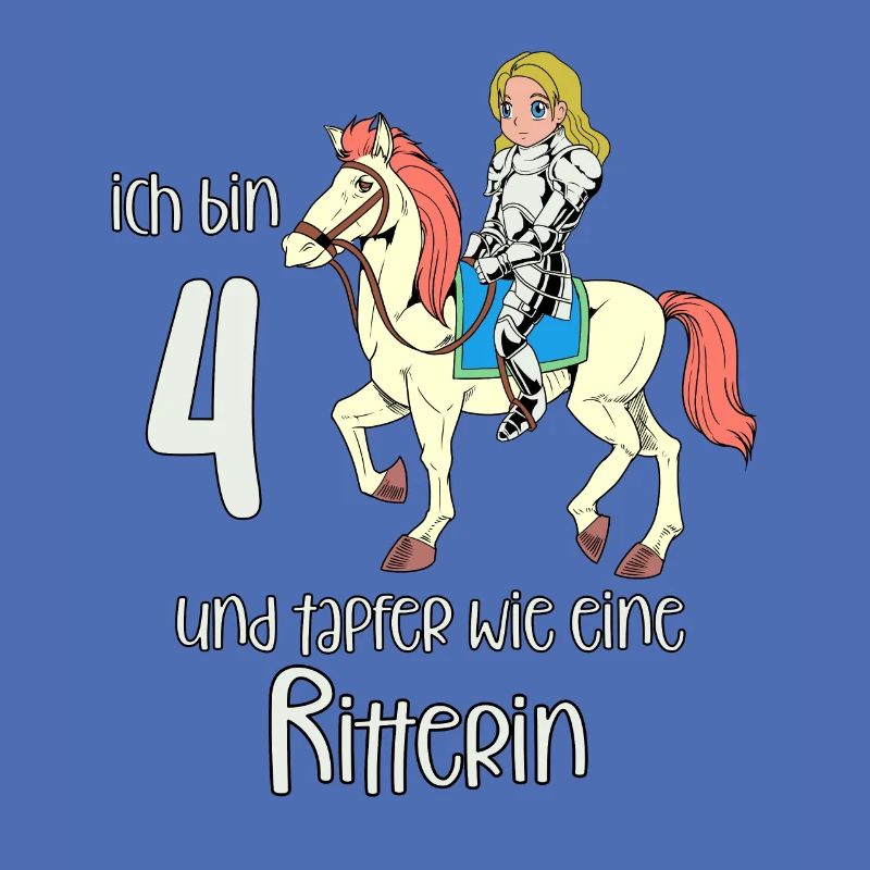 Geburtstagsshirt Ritterin - 4 Geburtstag Mädchen