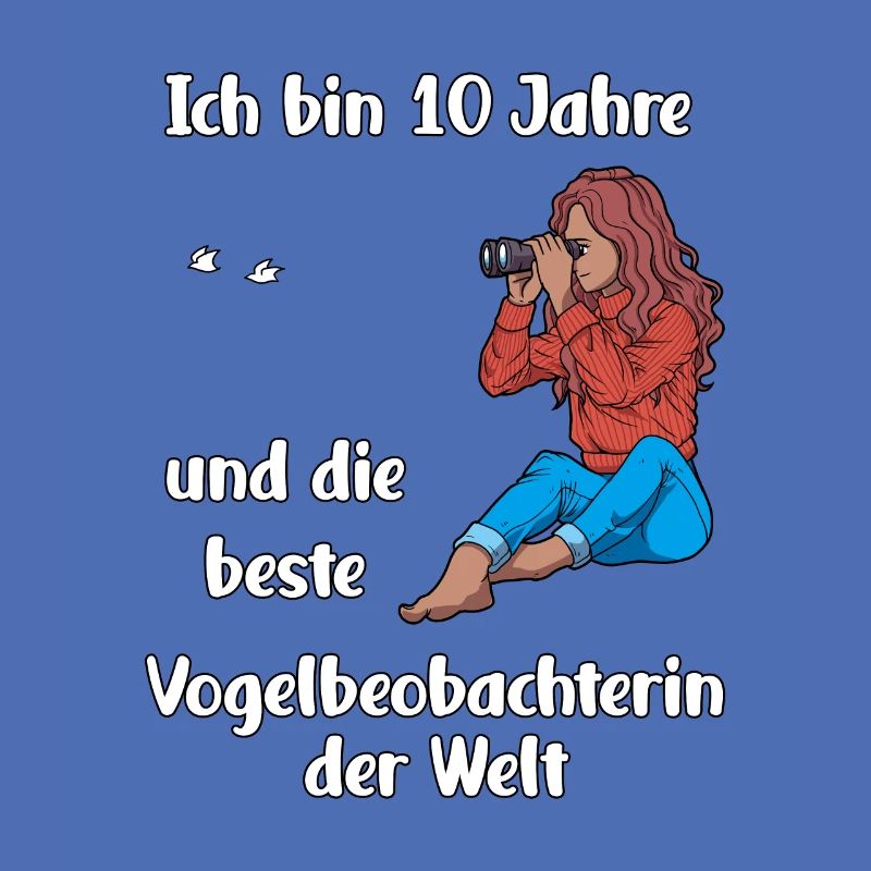 Ich bin 10 - Mädchen Vogelbeobachtung