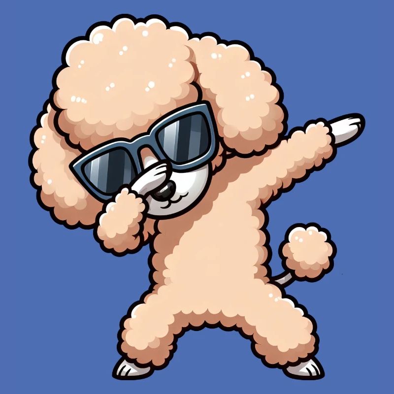 Cool Poodle Dab Pose Funny