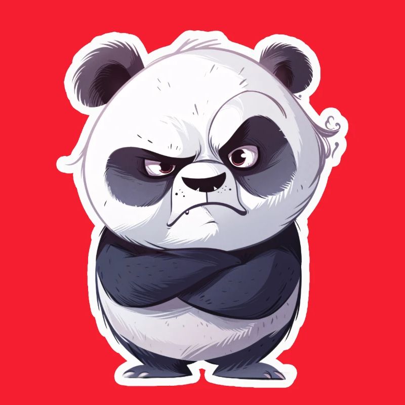 Eingeschnappter Beleidigter Panda