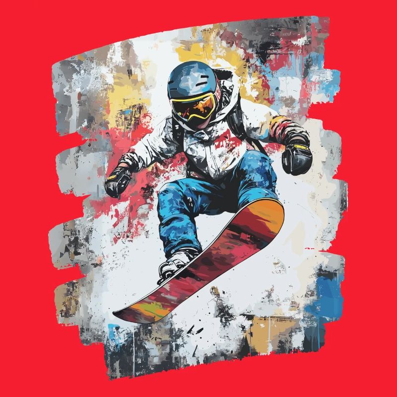 Snowboarder Pulverschnee
