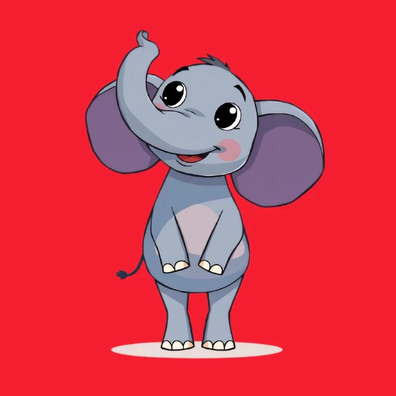 Conception graphique d’éléphant mignon