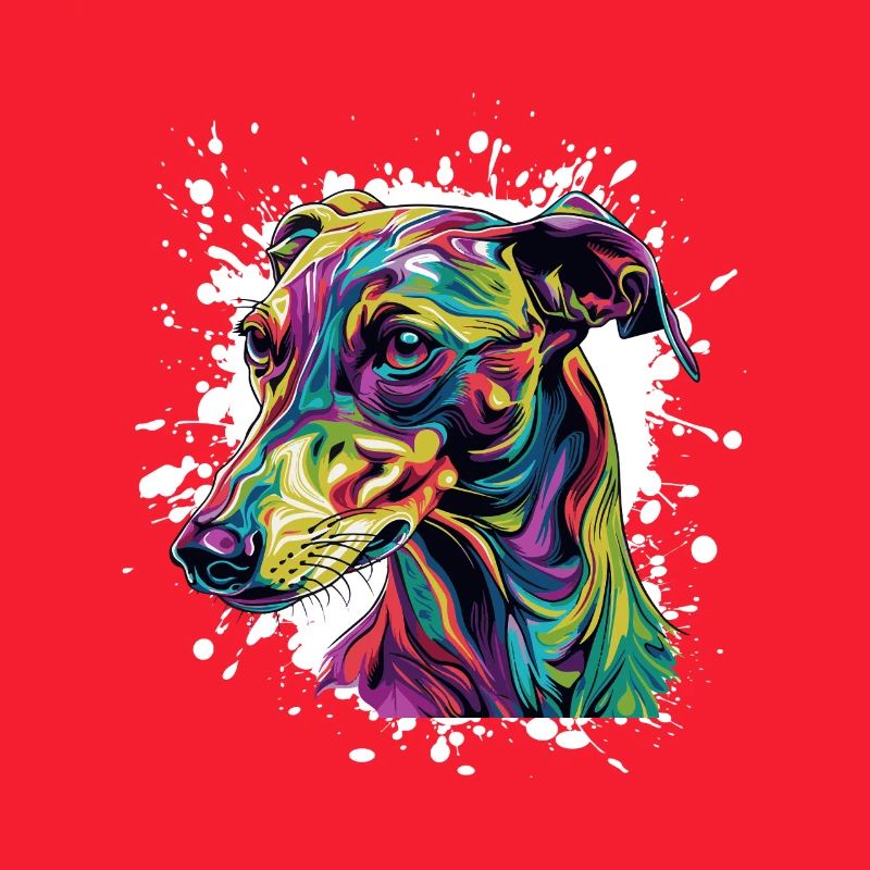 Explosion de couleur Portrait de chien