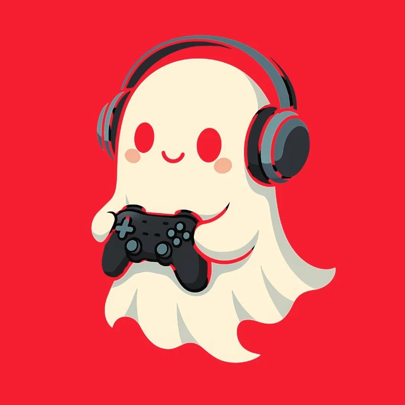Geist mit Kopfhörer Spielcontroller