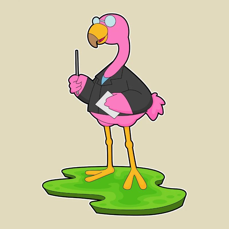 Flamingo Enseignant Pointage Bâton École