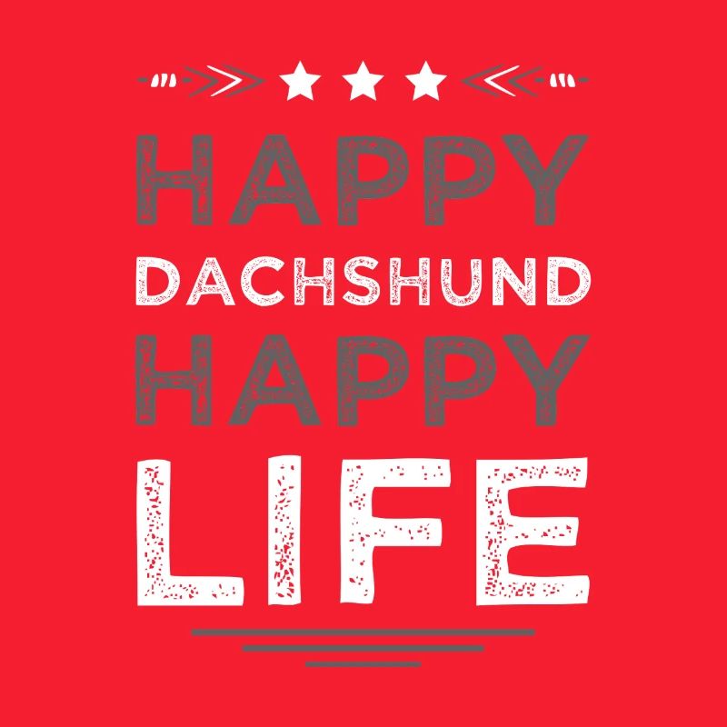 Glücklicher Dackel Lebensfreude