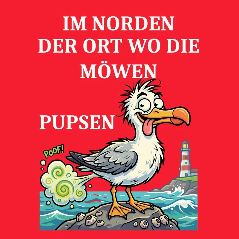 Norddeutscher Humor Spruch Möwe
