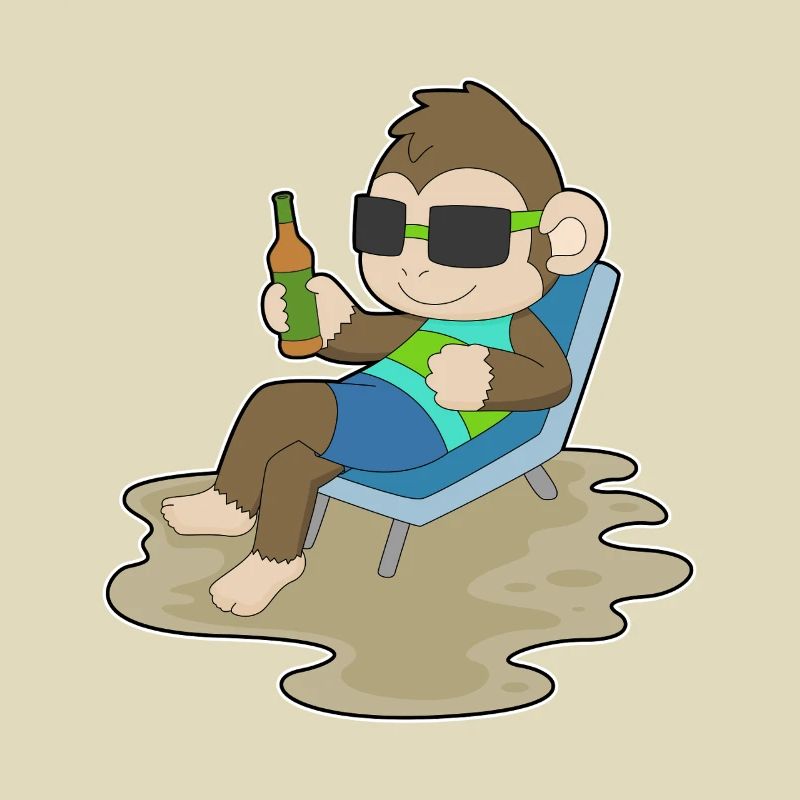 Affe Flasche Bier