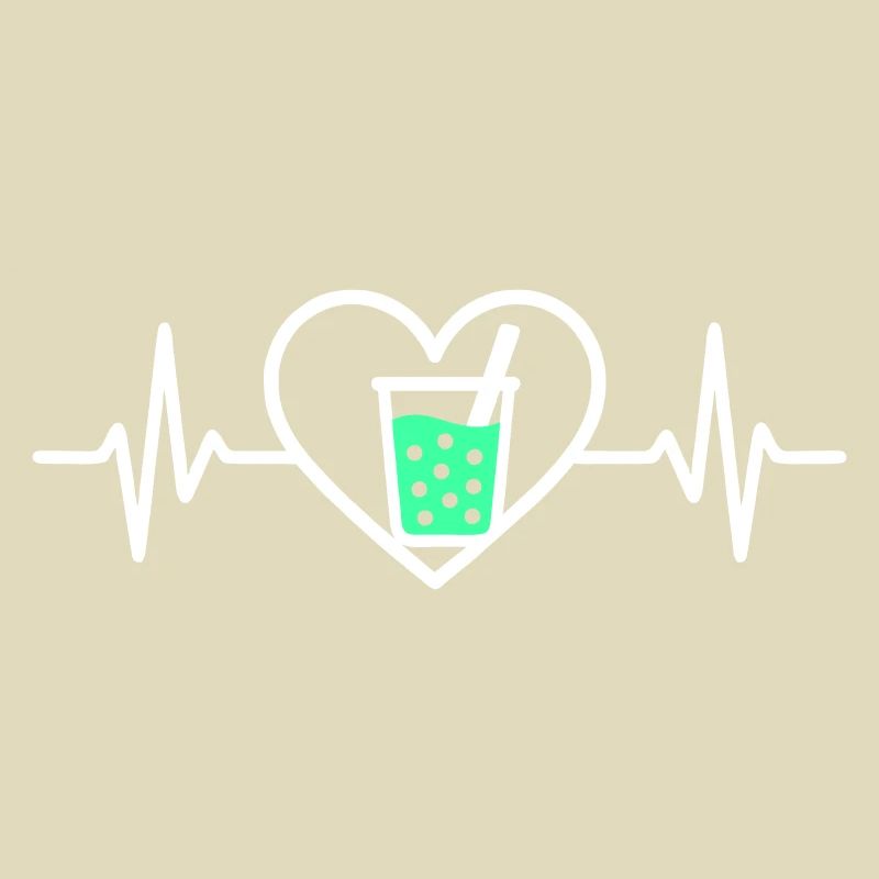 Bubble Tea Herz Getränk Perlen Boba Niedlich
