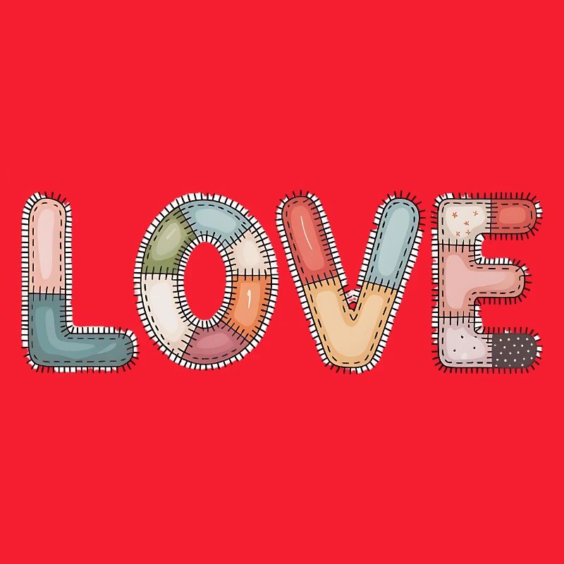 Love Patchwork Sewing Handmade Design