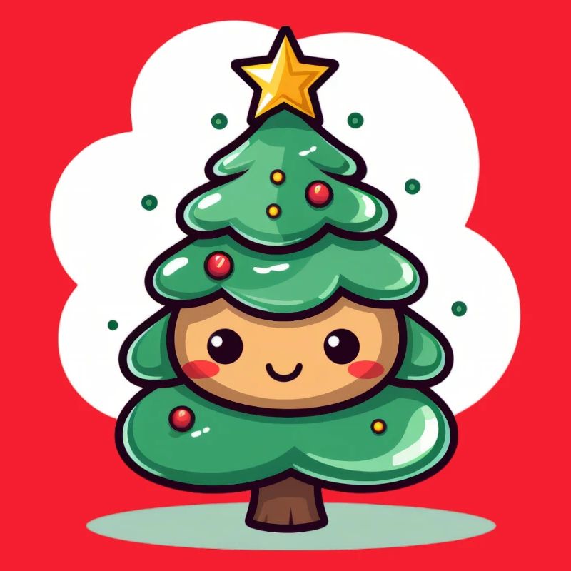 Conception de mascotte d’arbre de Noël mignon