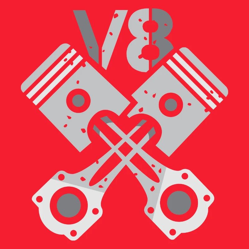 V8 Engine Piston – Mechanic Power Design
