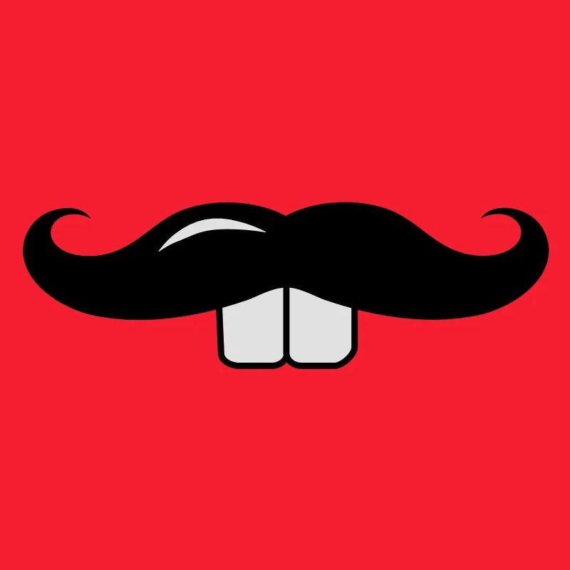 A mustache with Buck teeth