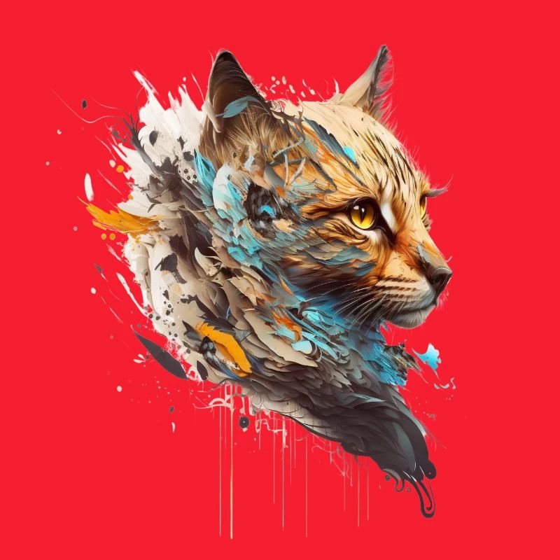Mignon gros chat dans le profil latéral