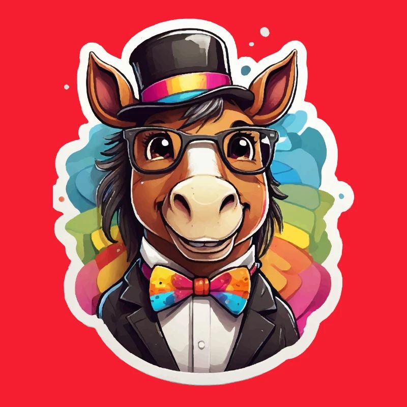 Rainbow Esel Gentleman