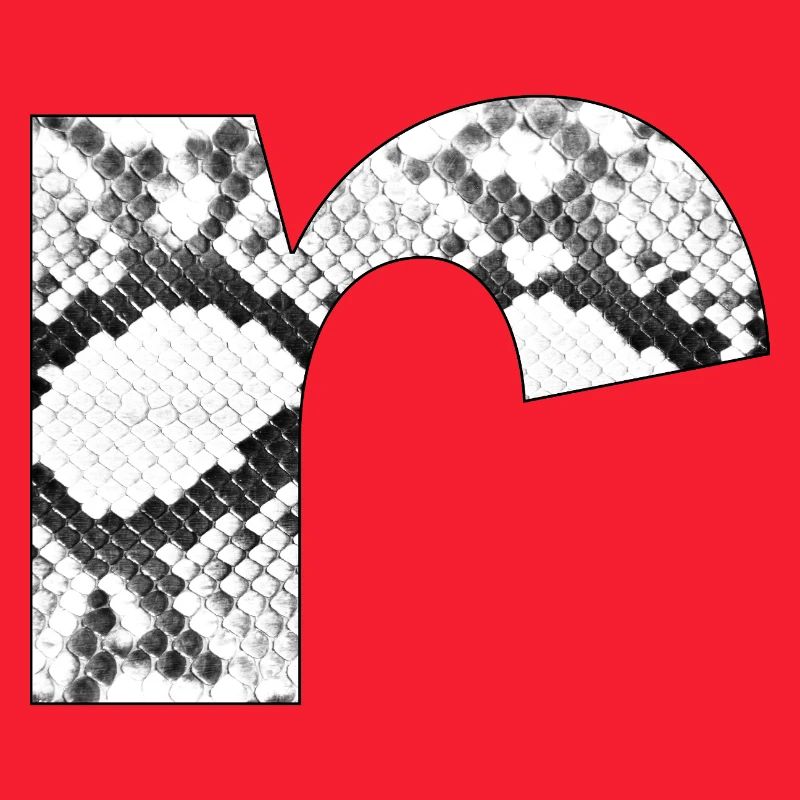 Schlangenmuster Buchstabe r