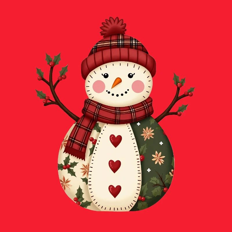 Schneemann Weihnachtszauber Patchwork