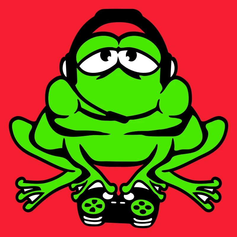 Frog Gamer Nerd Gaming Controller Console Game