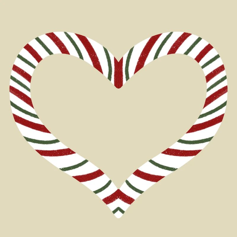 Candy Cane Rayé Coeur