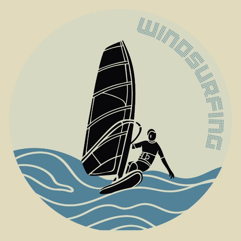 Windsurfers on waves