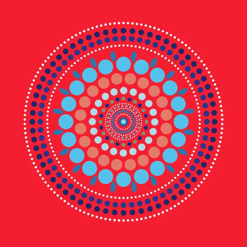 Blue Gradient Dot Mandala