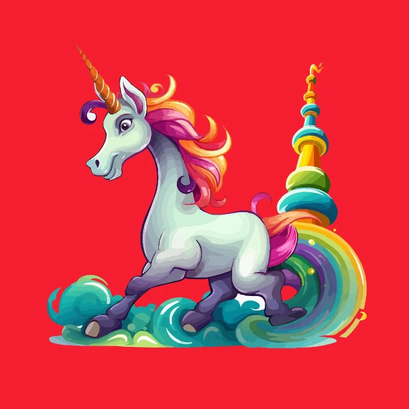 Conception du Carnaval de la Licorne Arc-en-ciel