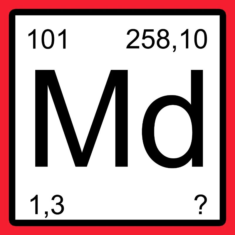 Monogramme de l’élément Md Mendelevium