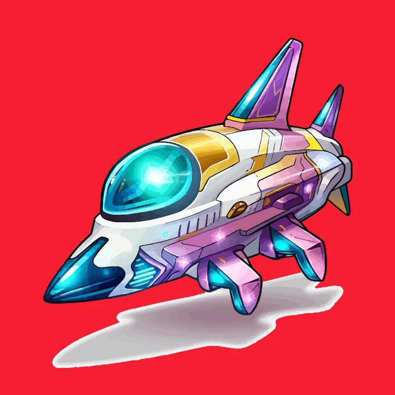 Kometenflug Raumjäger Neon