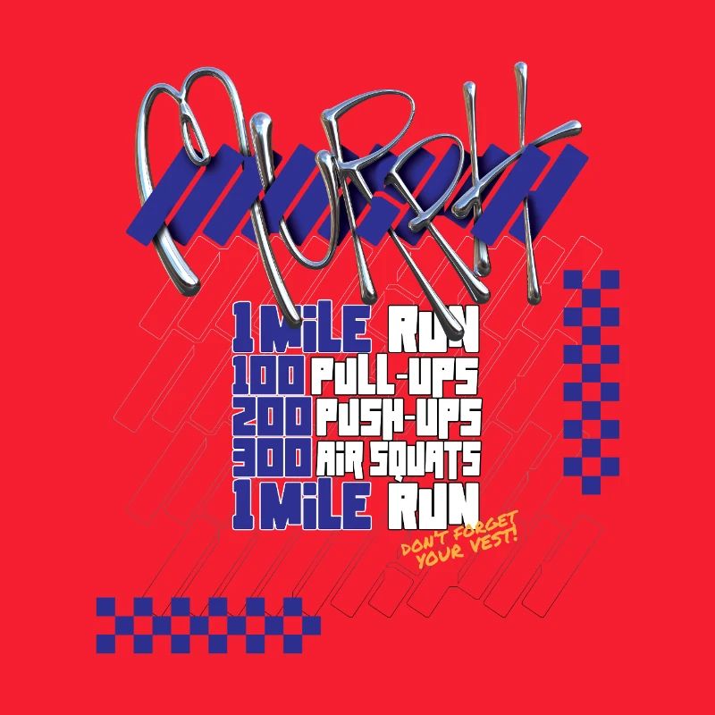 Murph Hero WOD CrossTraining light graphic version