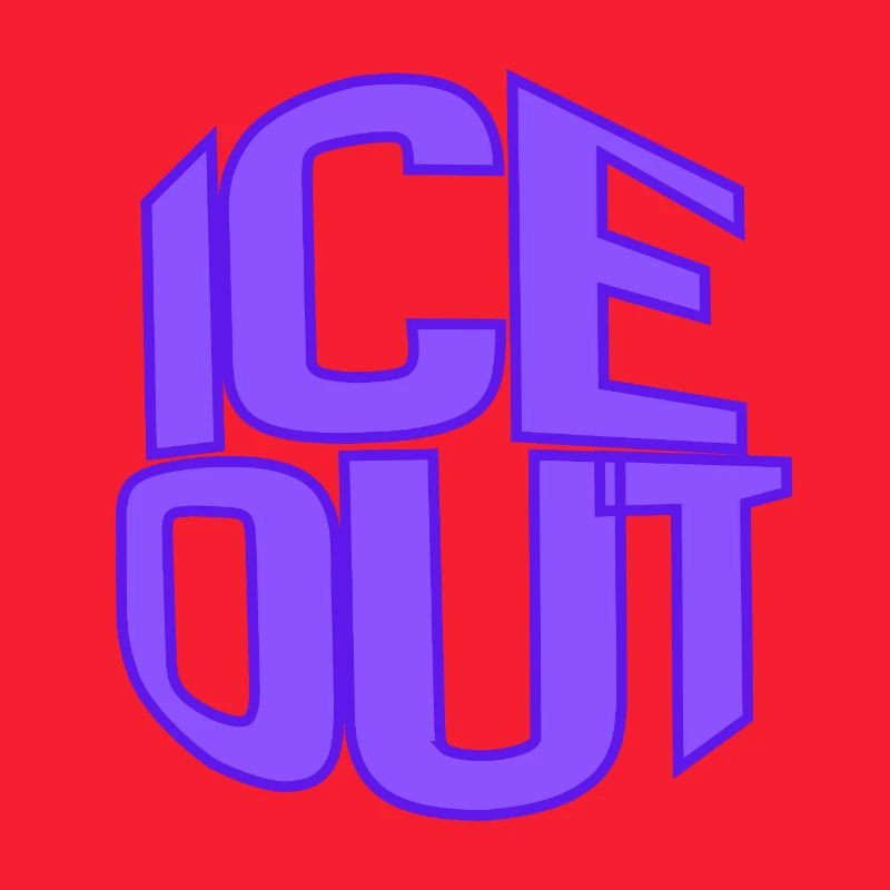 I C E Out Neon Block