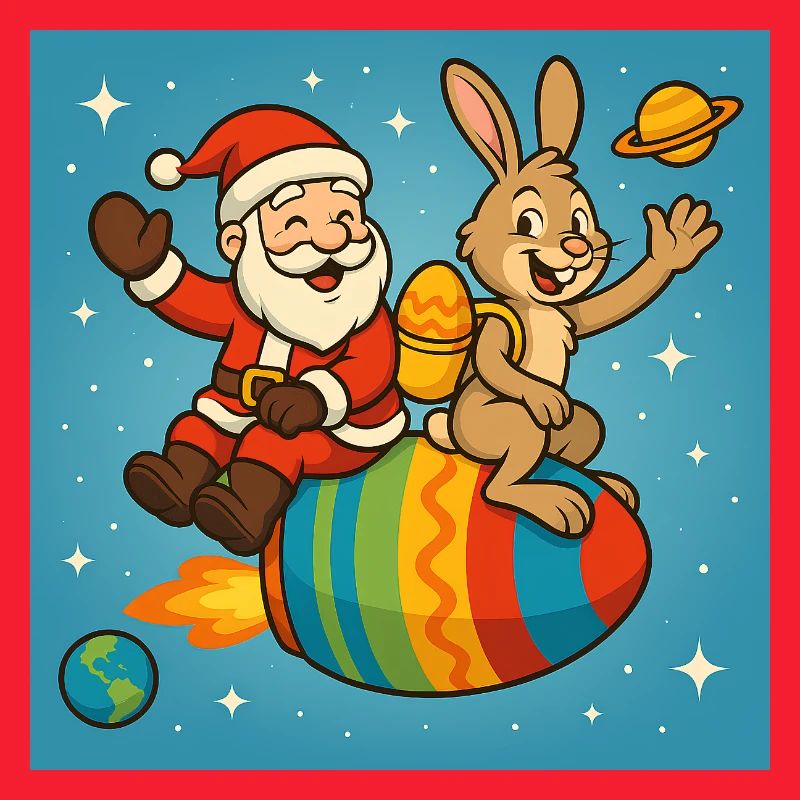 Le lapin de Noël de Pâques dans Star Flight