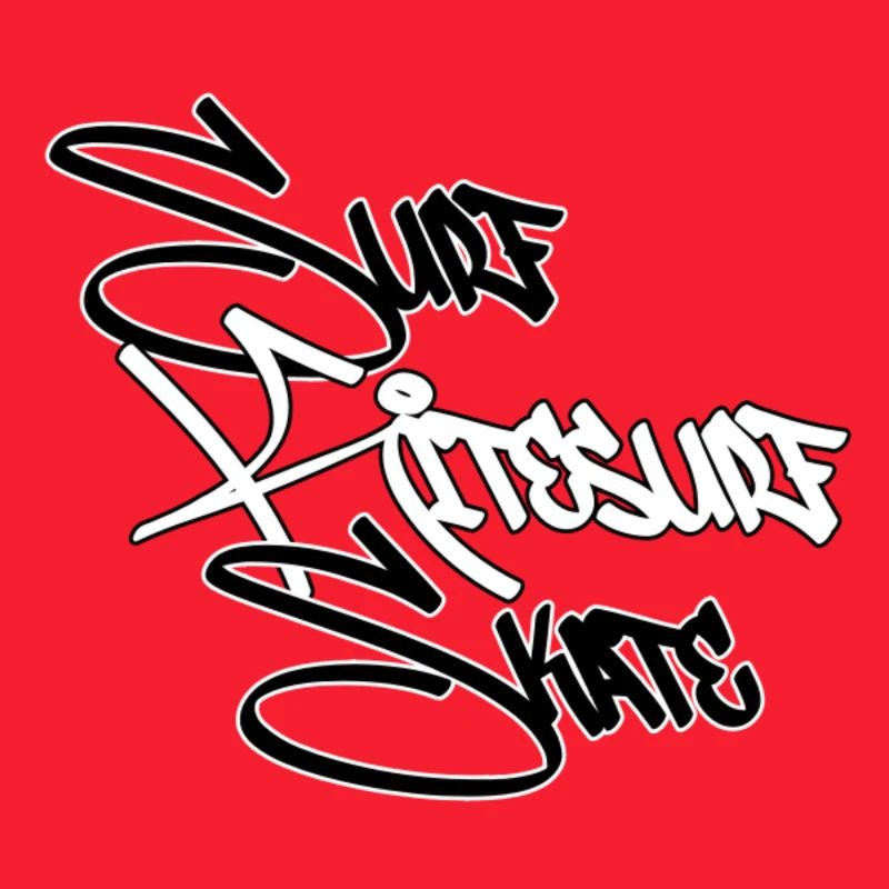 Graffiti Surf Script Blanc