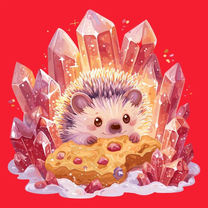 Kristall-Igel mit Cookie