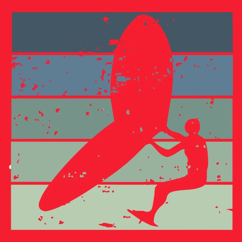 Silhouette Wingfoiler mit Surfbrett