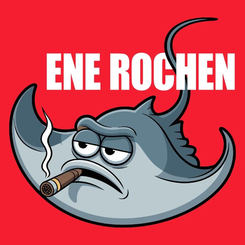 Ene Rochen Raucher Spruch Zigarette Kippe Rauchen