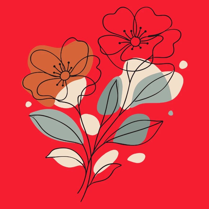 Abstract Floral Pattern Illustration