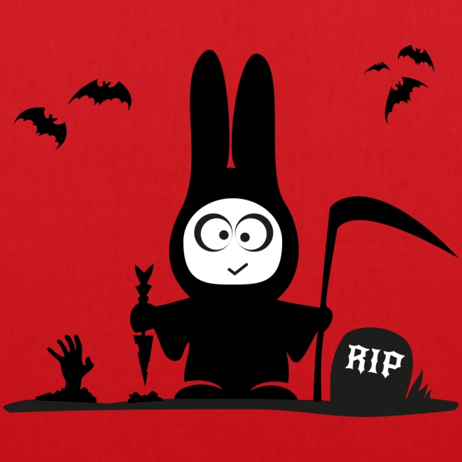 Halloween Hase Kaninchen Fledermaus RIP Sense Tod